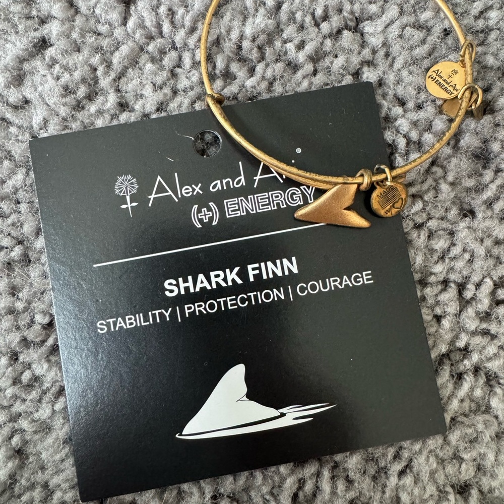 Alex and Ani Gold Shark Fin Bangle